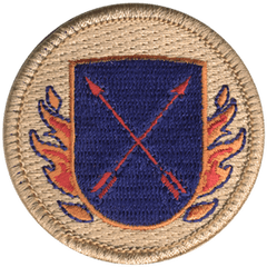 Blue Fire Shield Patrol Patch - Solid Png