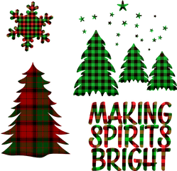 Buffalo Plaid Trees Lumberjack - Plaid Christmas Tree Png