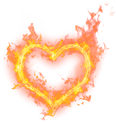 Heart Fire Pngs - Heart On Fire Png