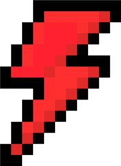 Download Lightning Bolt - Pixel Lightning Bolt Png Image Kawaii Pixel Art Strawberry