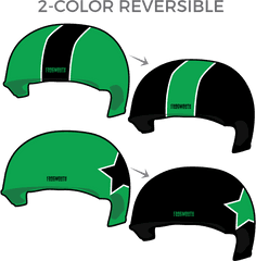 Diamond State Roller Derby Pair Of 2 - Color Reversible Helmet Covers Frogmouth Roller Derby Png