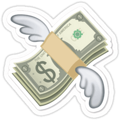 Download Flying Money Emoji - Flying Money Emoji Png