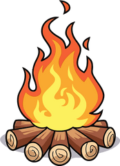 Download Lohri Cartoon Flame Fire For - Campfire Clipart Png