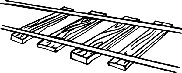 Railroad Clipart Png - Railroad Tracks Drawing Easy