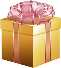 Gold Gift Box Png - Gold Transparent Background Gift Box