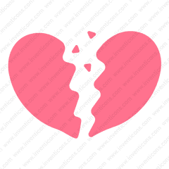 Download Broken Heart Vector Icon - Emblem Png