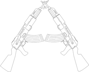 Small - Crossed White Guns Png Full Size Png Download Transparent White Gun Png