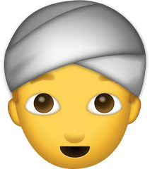 Download Ponytail Emoji - Full Size Png Image Pngkit Turban Emoji Png