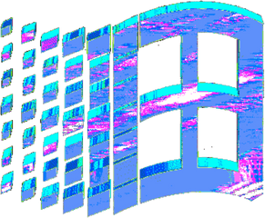 Download Hd Ftestickers Microsoft - Vaporwave Windows 95 Logo Png