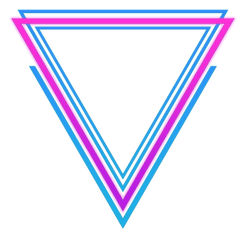 Download Triangle Sticker - Neon Retro Triangle Png
