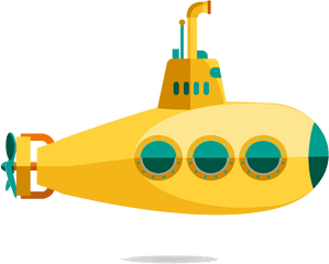 Simple Yellow Submarine Png Transparent - Clipart World Vertical