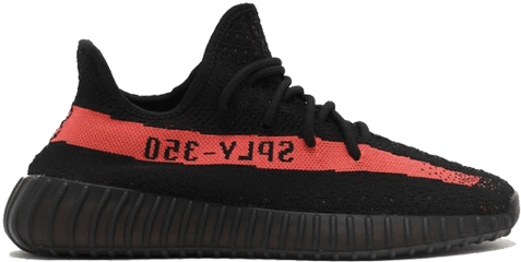 Yeezy Boost 350 V2 Red Stripe - Yeezy Boost 350 V2 Black Red Png