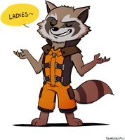 Raccoon Cartoon Rocket Free Download Image - Free PNG