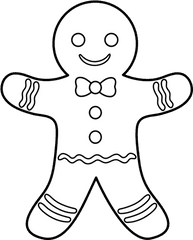 Download Gingerbread Man Walking Sunny Day Clipart Png - Gingerbread Man Colouring Page