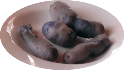 Plato De Papas Azules Hervidas - Fingerling Potato Png