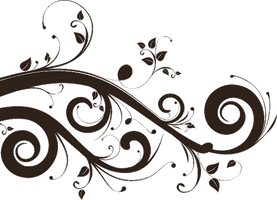 Floral Swirl Vector Black Download HQ - Free PNG