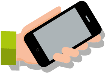 Oad - Mobilecellphoneinhandpngtransparentimages Phone Cartoon Without Background Png