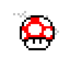 Download Super Mario World Mushroom - Super Mario Pixel Art Png