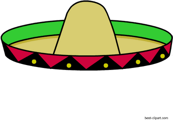 Free Mexican Clip Art Images And Illustrations - Transparent Background Sobrero Hat To Color Png