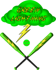 Green Lightning Softball - For Baseball Png