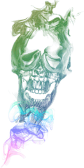 Calavera Smoke Humo Crane - Skull Image Png Transparent Background