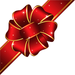 Holiday Ribbon Border - Corner Red Ribbon Png