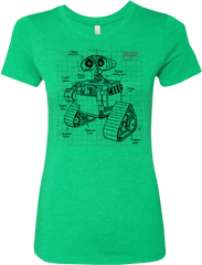 Wall E Plan Womenu0027s Triblend Tshirt Png - e Transparent