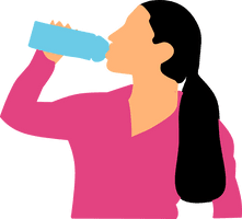 Girl Vector Drinking Free Download Image - Free PNG