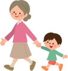 Grandmother And Grandson Clipart - Grandma And Grandson Clipart Png