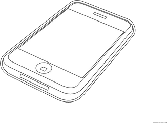 Download Iphone Outline Clipart - Portable Png