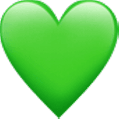 Green Heart Transparent Background - Girly Png