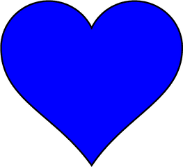 Blue Heart Shape Svg Vector Clip Art - Svg Blue Heart Png