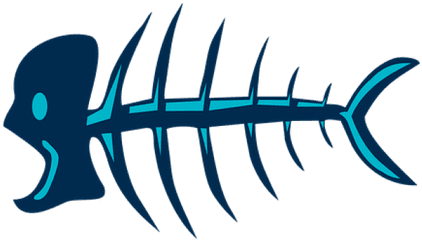 Dead Fish Cartoon Png Transparent - Fishbone Png