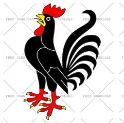 Cock Chicken Rooster Png Image With - Coat Of Arms