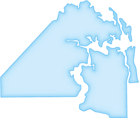 Duval Abstract Style Maps 04 Blue Glow - Duval County Outline Png