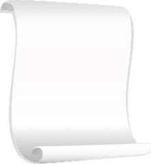 White Scroll Clipart Png - White Scroll Paper Png