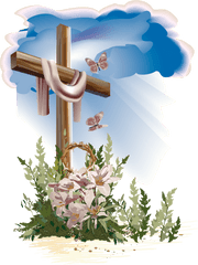 Hd Transparent Christian - Holy Cross With Flowers Png