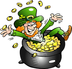 Leprechaun Burying Pot Of Gold - Leprechaun Pot Of Gold Transparent Background Png