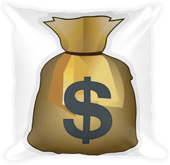 Money Bag Emoji Png Transparent Free - Cushion