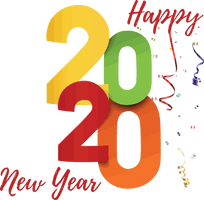 New Years 2020 Text Font Number For Happy Year Games - Free PNG