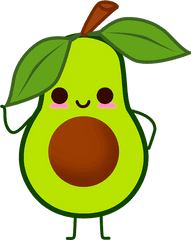 Clipart - Cute Avocado Clipart Png