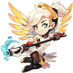 Download Mercy Overwatch Heal - Overwatch Mercy Chibi Png