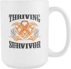 Download Thriving Survivor Orange Ribbon Kidney Cancer - Wanted Png