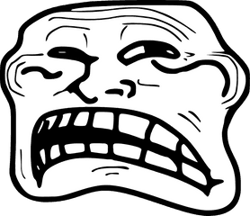 Rage Meme Troll Face Clipart - Sad Troll Face Png