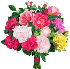 Bouquet Of Flowers Png Images Rose - Transparent Background Flower Bouquet Png