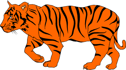 White Tiger Clipart Depauw - Tiger Clipart Png