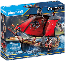 Pirates Skull Pirate Ship - Playmobil Pirate Ship Png