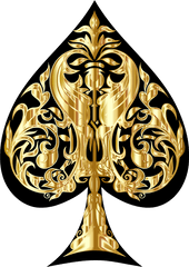 Ace Of Spades Cards Game - Gold Design Gold Ace Of Spades Logo Png