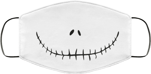 Nightmare Before Christmas - Jack Skellington Face Mask Jack Skellington Sally Face Mask Png