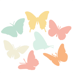 Butterfly Silhouette Set Svg Scrapbook - Free Butterfly Silhouette Svg Cut File Png